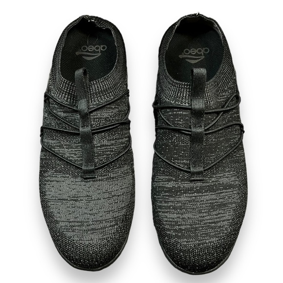 Abeo Emely Mule Sneakers Stretch Knit Slip On Maxlite Travel Shoes Black Size 9 - Picture 1 of 11